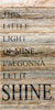 Natural Reclaimed Wood Wall Art: This Little Light of Mine